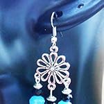 Blue and black danglers from violetsz