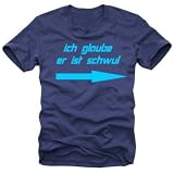  ICH GLAUBE ER IST SCHWUL T-Shirt navy / hellblau