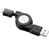 ELECOM Micro-USB(A-MicroB)�P�[�u�� ������莮 0.7m �u���b�N MPA-AMBIRL07BK