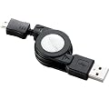 ELECOM Micro-USB(A-MicroB)�P�[�u�� ������莮 0.7m �u���b�N MPA-AMBIRL07BK