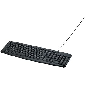 iBUFFALO �t���L�[�{�[�h PS/2�ڑ� ���{�� 112�L�[ �u���b�N BSKBP02BK