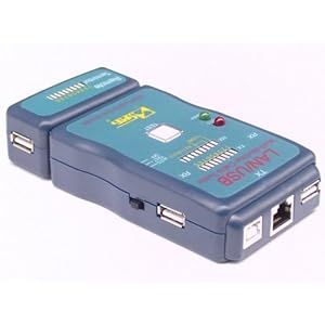 【クリックで詳細表示】高性能高級LANケーブルテスター(RJ45/USB/電話線もOK)-521125