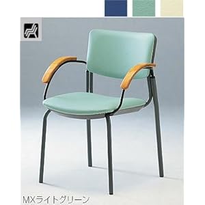 【クリックでお店のこの商品のページへ】ミーティングイス【4脚セット】(ビニールレザー)(肘付き)(CM350チェアー)(ブルー(70))