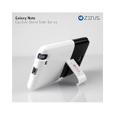 ZENUS Galaxy Note SC-05Dケース Capsule Stand Slide スタンド付 ホワイト/ブラック Z1006GNT