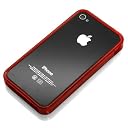 Rix iPhone4/4S対応 TPUバンパー クリアレッド RX-IP4TP19RD