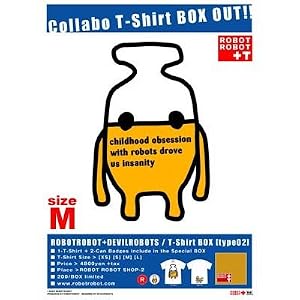 【クリックで詳細表示】DEVILROBOTS X ROBOTROBOT コラボTシャツ TYPE02 ホワイト Sサイズ