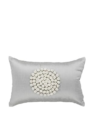 Knots Rectangle Pillow, Silver/White, 12