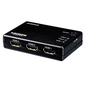 GREEN HOUSE HDMI�Z���N�^ Input3+Output1�|�[�g GH-HSW301