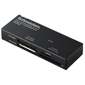 ELECOM 44���f�B�A�Ή����������[�_���C�^ �P�[�u�����[ SD+MS+XD�Ή� �u���b�N MR-C16BK