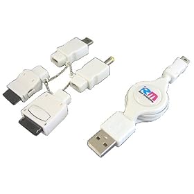 RM 5�R�l�}���`USB�[�d�R�l�N�^�[ USB�[�d�P�[�u�� FOMA/Soft Bank/au/WILLCOM/DS Lite/PSP�Ή� RX-JKM949WH