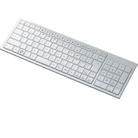 ELECOM �N���X�^�� ���C�����X�t���L�[�{�[�h �p���^�O���t�� 103�L�[ �z���C�g TK-FDP012WH