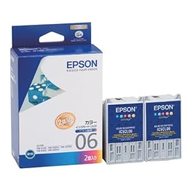 EPSON IC5CL06W(5�F�J���[��̌^�C���N�J�[�g���b�W�~2)