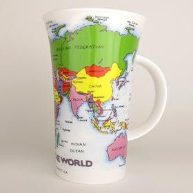 DUNOON �_�k�[�� �}�O�J�b�v ��e�� 0.5L�^�C�v Map of the World
