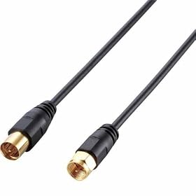 ELECOM torne(�g���l)�ƃe���r��ڑ�����̂ɍœK �A���e�i�P�[�u�� �Q�[���p �l�W-L�^ 5m �u���b�N AV-GMATNS50BK