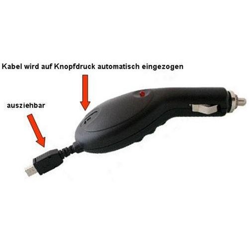  Premium KFZ-Ladekabel mit Aufrollmechanismus für Qtek/HTC Touch, P3450, Elf, XDA Nova, MDA Touch, Touch Dual, P5500, Nike, XDA Star, MDA Touch Plus, Touch Cruise, P3650, Polaris, Touch Find, Apex, XDA Orbit 2, Touch Diamond, XDA Diamond, MDA compact IV, Raphael, Hermann, P6500, Sedna, XDA Mantle, P6300, Panda, XDA Argon, TyTN II, P4550, Kaiser, XDA Stellar, MDA Vario III, VPA compact V, v1615, P4350, Herald, XDA Terra, P3600, Trinity, SPV M700, P3470, Pharos, P3300, Artemis, XDA Orbit, Cruiser, SPV M650, MDA Compact III, Hero, P3350, Love, TyTN, P4500, Mercury, XDA Trion, Hermes, SPV M3100, MDA Vario II, VPA Compact 3, v1605, 9000, Universal, XDA Exec, SPV M5000, MDA PRO, VPA IV, v1640, 9100, Prodigy, XDA mini S, SPV M3000, MDA Vario, Wizard, VPA Compact II, S730, Volans, XDA Atmos, S710, Vox, SPV E650, VDA IV, V1415, S620, Excalibur, XDA Cosmo, SPV E600, MDA Mail, MTeoR, Breeze, S310, Oxygen, SPV C100, Advantage, X7500, Athena, X7510, Athena 1.5, Ameo.