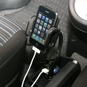 �T�����_�C���N�g �ԍڃz���_�[ iPhone iPod �g�ѓd�b�p �[�d�pUSB�|�[�g�t 200-CAR003