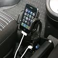 �T�����_�C���N�g �ԍڃz���_�[ iPhone iPod �g�ѓd�b�p �[�d�pUSB�|�[�g�t 200-CAR003