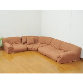 �A�L���X �t���A�[�R�[�i�[�\�t�@�[3�_�Z�b�g �i�N�b�V�����t�j ESF-2833(BR) 3�� �u���E��