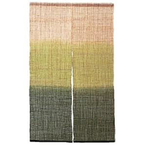 【クリックで詳細表示】本麻のれん「ぼかし」85×150グリーン