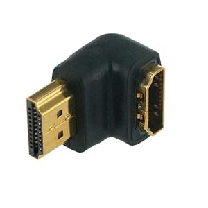 【クリックで詳細表示】ハイパーツールズ HDMI L字型アダプタ 90°(オス・メス) HH05-R1-G