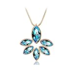 Dark Blue Flower Pendant Fashion Necklace