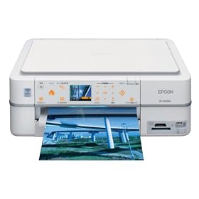 EPSON Colorio �C���N�W�F�b�g�����@ EP-803AW �L���E����LAN�W������ �J���^��LED�i�r���� �O�ʓ�i�����J�Z�b�g 6�F�����C���N �z���C�g���f��