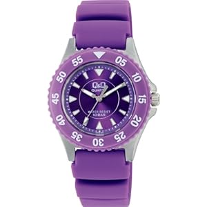 【クリックで詳細表示】[シチズン キューアンドキュー]CITIZEN Q＆Q 腕時計 スポーツタイプ アナログ表示 10気圧防水 パープル W372-322