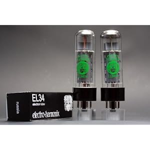 【クリックで詳細表示】EL34 EH 2本マッチ 中パワー 真空管HX22