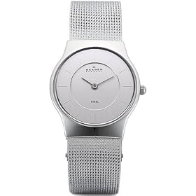 [�X�J�[�Q��]SKAGEN �r���v basic steel ladys 233SSS �P�[�X��: 28mm Ultra Slim ���f�B�[�X [���K�A���i]