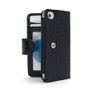 SP234:iPhone4S/4用本革ケース「wallet book for iPhone4S/4」 (クロコブラック)