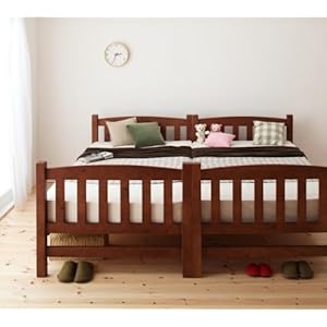 【クリックで詳細表示】天然木コンパクト分割式2段ベッド【fine】ファイン (ブラウン)