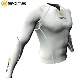  SKINS スキンズ SPORTロングスリーブトップ ホワイト・グレー S