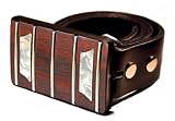  Guitar Belt Buckle ギター/ベルトバックルNO.012/Gibson Les Paul Custom～ギブソン・レスポール/ローズウッド[ハンドメイド品]