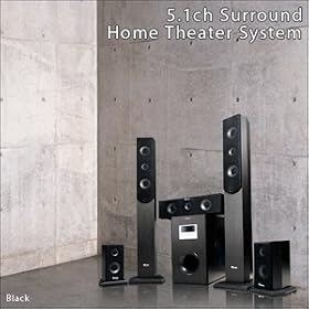 5.1ch�T���E���h�̗Տꊴ�y�T���E���h�X�s�[�J�[�V�X�e���@�u���b�N�z5.1ch�z�[���V�A�^�[�V�X�e��