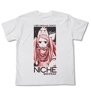 【クリックで詳細表示】テガミバチ ニッチ＆ステーキTシャツ ホワイト サイズ：M