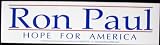  10 Ron Paul HOPE FOR AMERICA Official Bumper Stickers President 2008