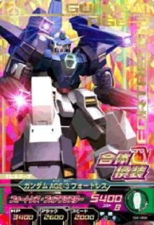  ガンダム　トライエイジ　4弾【パーフェクトレア】 ガンダムAGE-3 フォートレス　PR