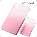 レイアウト iPhone4S用ウルトラスリムシェルジャケット/グラデーションピンククリア RT-P4C6/PC