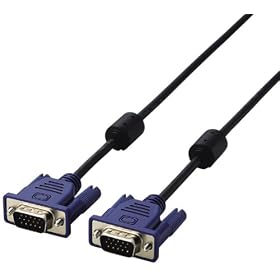 ELECOM �f�B�X�v���C�P�[�u�� D-Sub15�s��(�~�j)�I�X-D-Sub15�s��(�~�j)�I�X �X���� 1.5m �u���b�N CAC-15BK