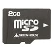 GREEN HOUSE micro SD�J�[�h 2G �A�_�v�^�t�� GH-SDMR2GZ
