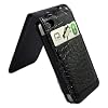 ���������I iPhone 4 Leather Case Flip-top, Croco Black ���ĊJ�� Flip-top, �N���R�X�^�C���E�u���b�N IP4-CL-00