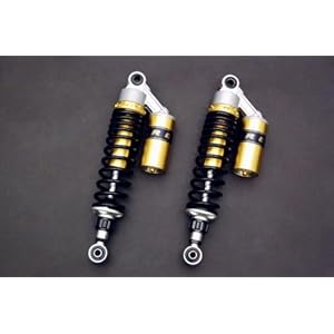 【クリックで詳細表示】汎用リアショックアブソーバー HG-TYPE 黒 XJR400 SR400等