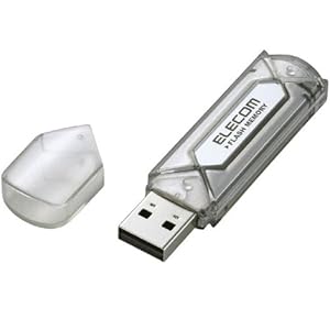 【クリックで詳細表示】ELECOM USB2.0フラッシュメモリ 16GB セキュリティソフト付 (シルバー) MF-AU2A16GSV