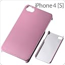 レイアウト iPhone4/4S用ハードコーティングメタリックシェルジャケット/ペールピンク RT-P4C10/PP