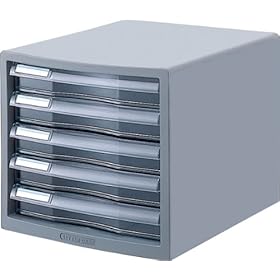 【クリックで詳細表示】A4 レターケース 5段 グレー