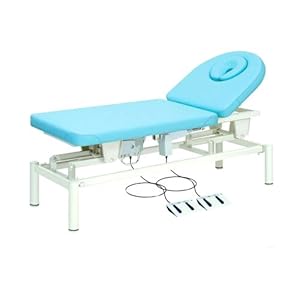 【クリックで詳細表示】TB-409 電動昇降台シリーズ セレナ 幅75×長さ190×高さ50～88cm ソフトピンク