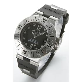 [�u���K��]BVLGARI �r���v �f�B�A�S�m �v���t�F�b�V���i�� �X�N�[�o�i�A�N�A�j 2000m�h�� ���o�[ �u���b�N SD42SVD �����Y [���s�A���i]