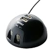 iBUFFALO USB2.0Hub �o�X�p���[ 7�|�[�g �h�[���^ �u���b�N BSH7U01BK