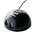 iBUFFALO USB2.0Hub �o�X�p���[ 7�|�[�g �h�[���^ �u���b�N BSH7U01BK