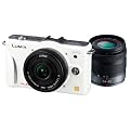 Panasonic �f�W�^�����J���� GF2 �_�u�������Y�L�b�g(14mm/F2.5�p���P�[�L�����Y�A14-42mm/F3.5-5.6�W���Y�[�������Y�t��) �t���n�C�r�W�������[�r�[��� �V�F���z���C�g DMC-GF2 W-W